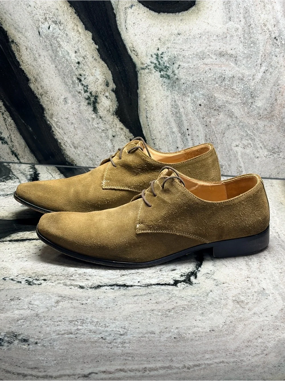 Saks Fifth Avenue Made in Italy Olive Green Suede Derby Shoes Men’s US 9.5